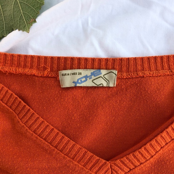 🔥Orange V-Neck Long-Sleeve Top💅🏻 - Picture 4 of 6